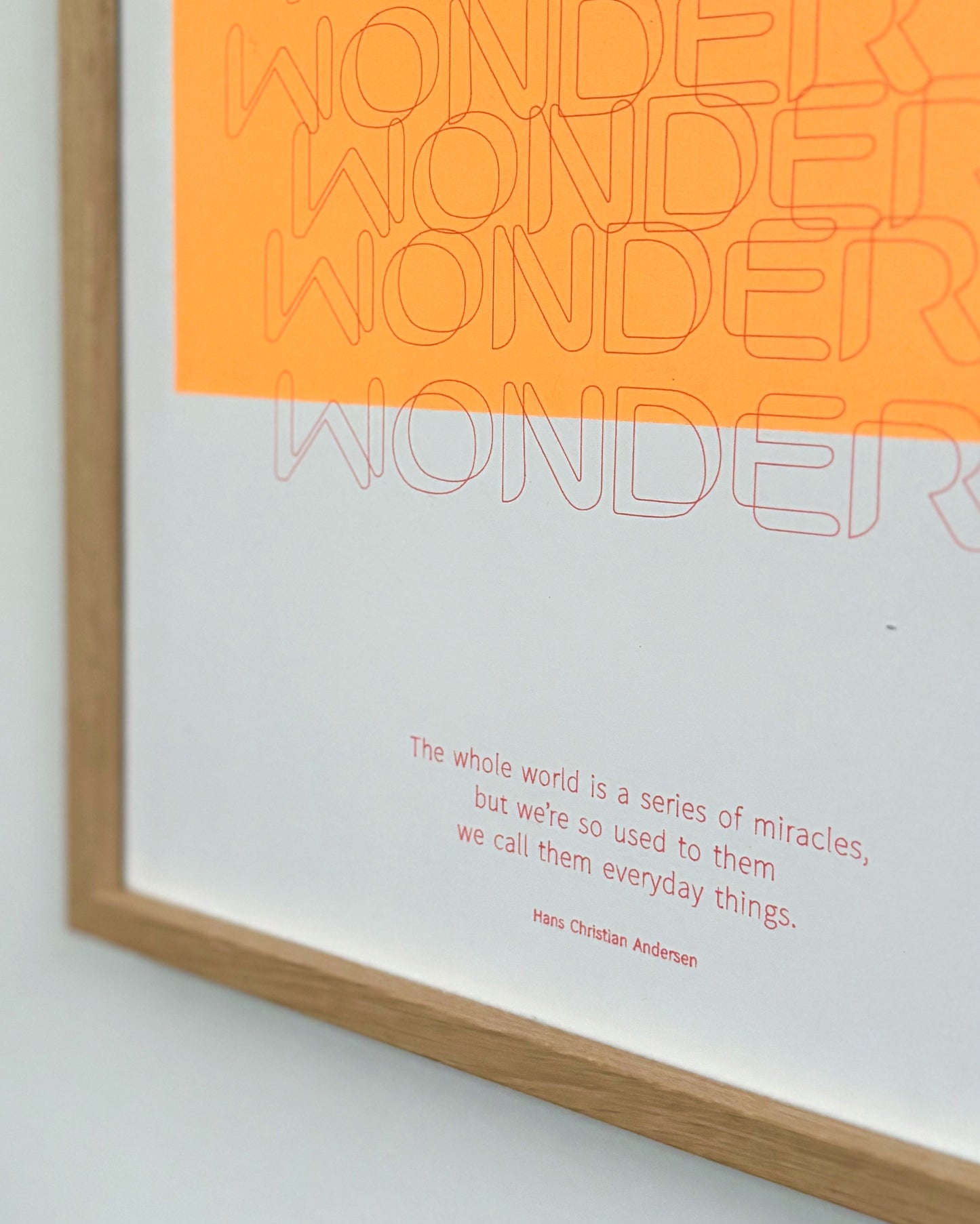 WONDER Plakat (Englisch!) | Unikat aus Stift-Strichen