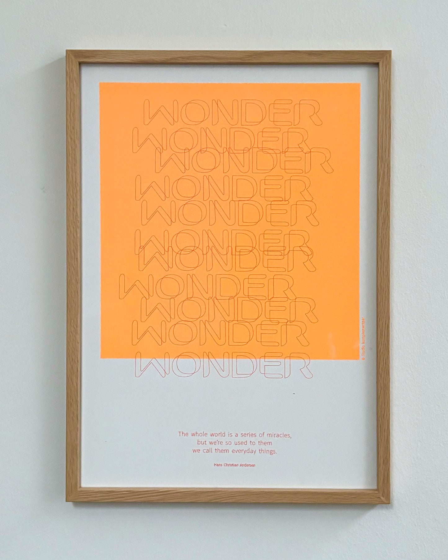 WONDER Plakat (Englisch!) | Unikat aus Stift-Strichen