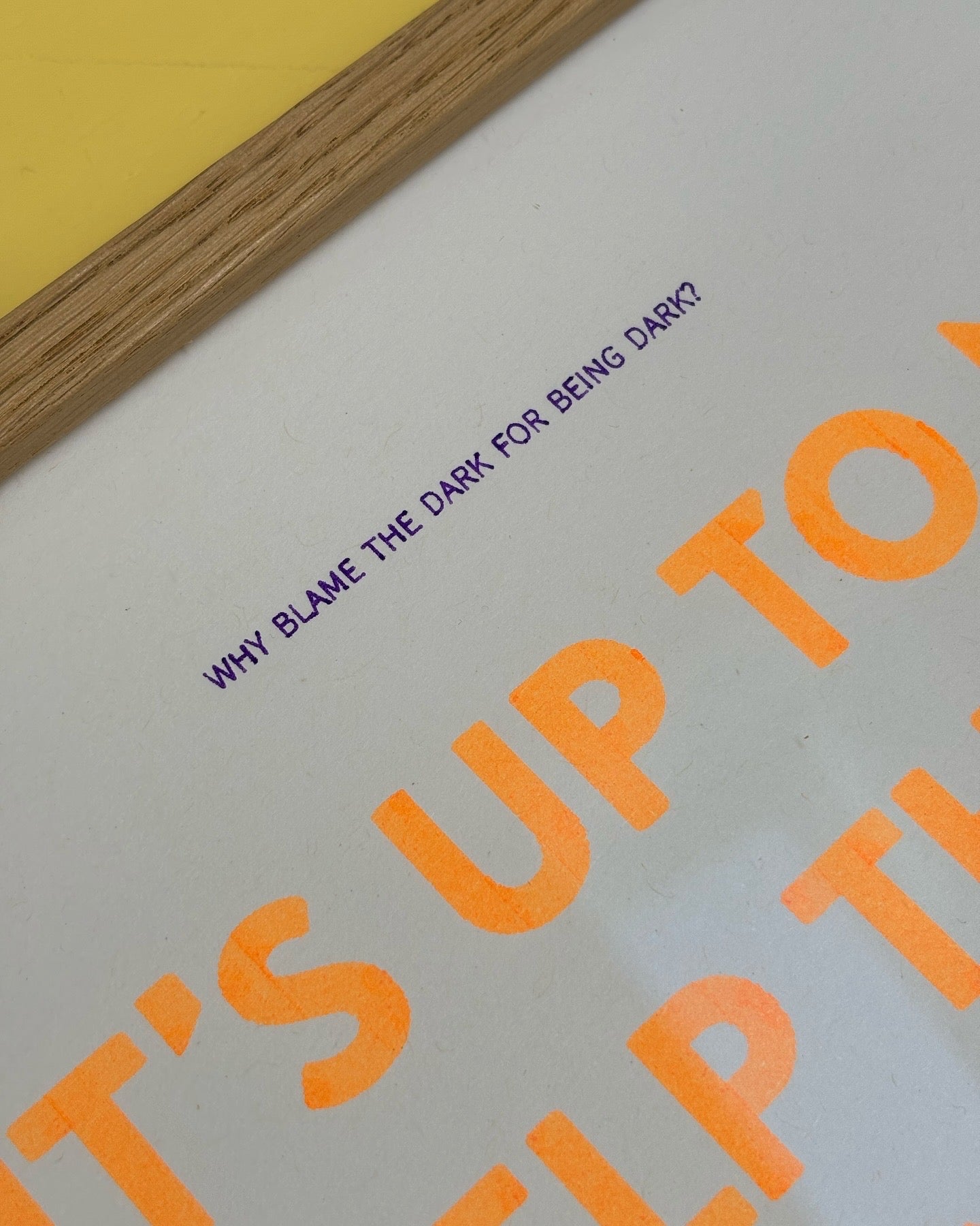 HELP THE LIGHT Plakat | Unikat aus Stift-Strichen