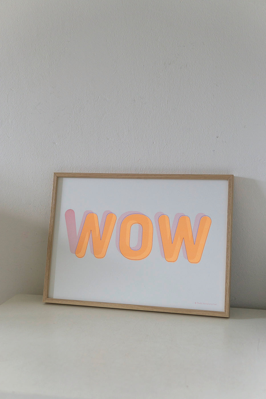 NOW WOW Plakat | Unikat aus Stift-Strichen