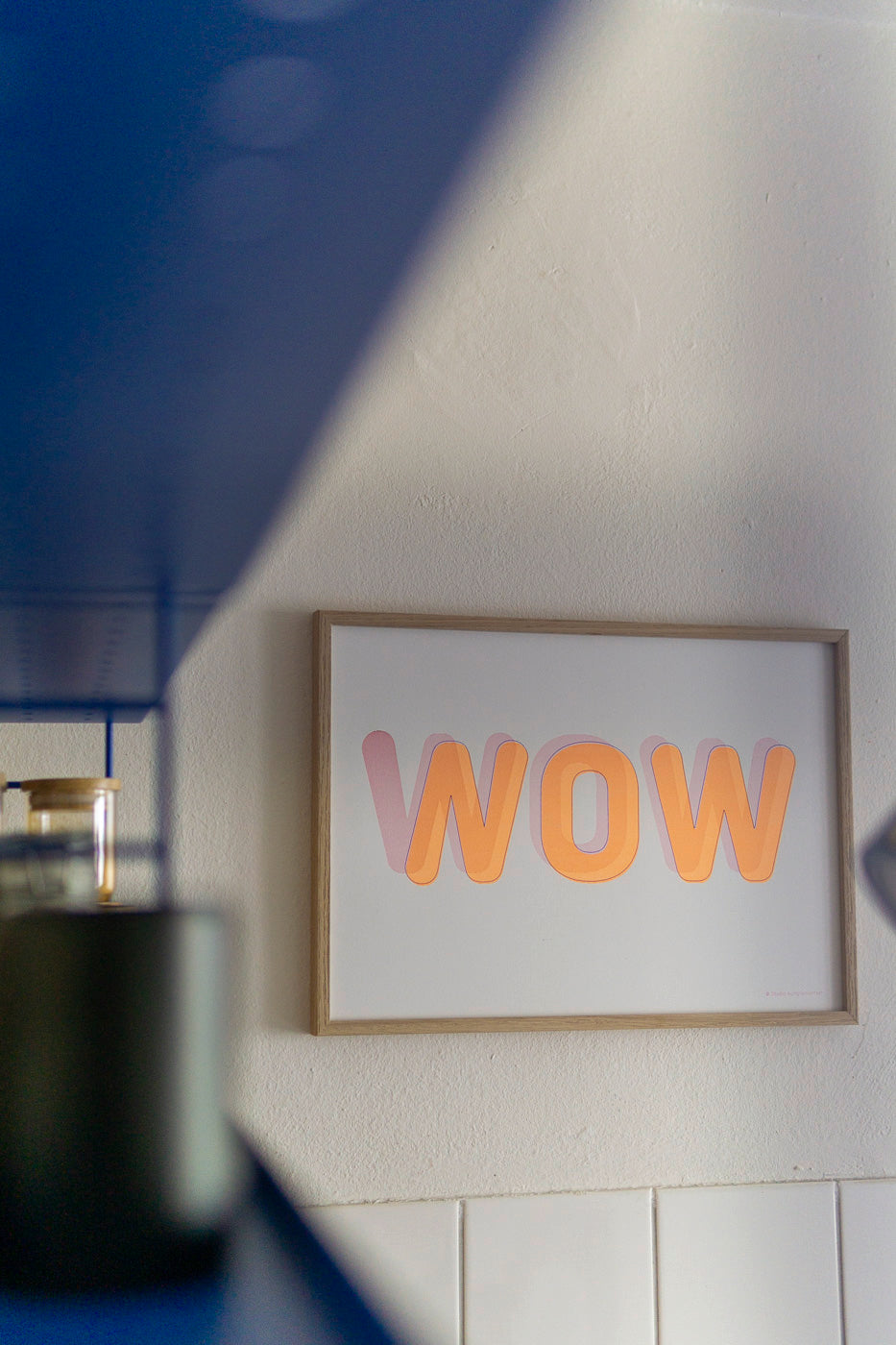 NOW WOW Plakat | Unikat aus Stift-Strichen