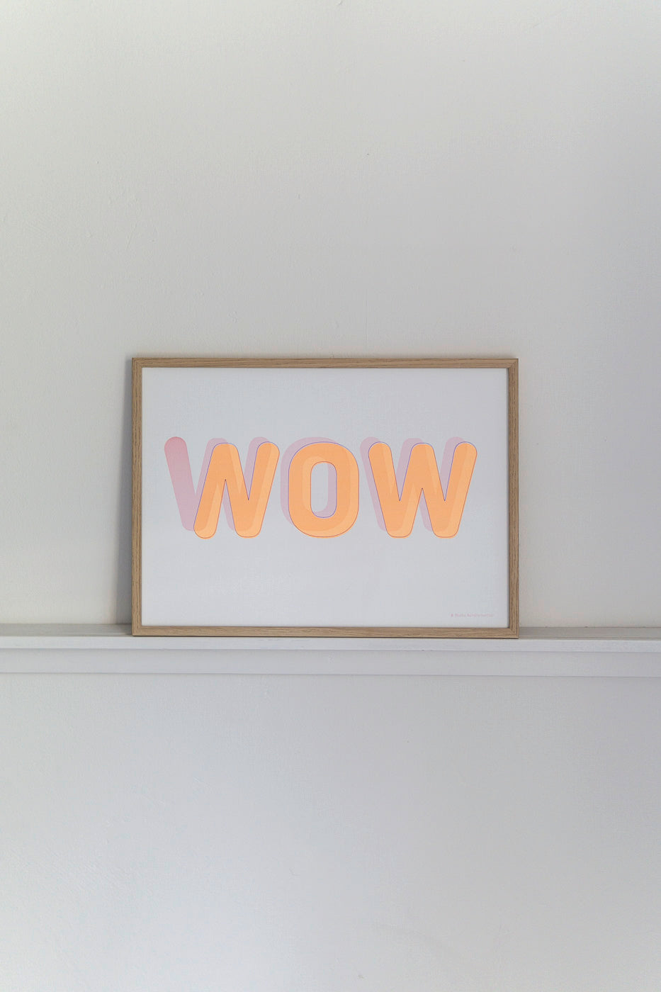 NOW WOW Plakat | Unikat aus Stift-Strichen