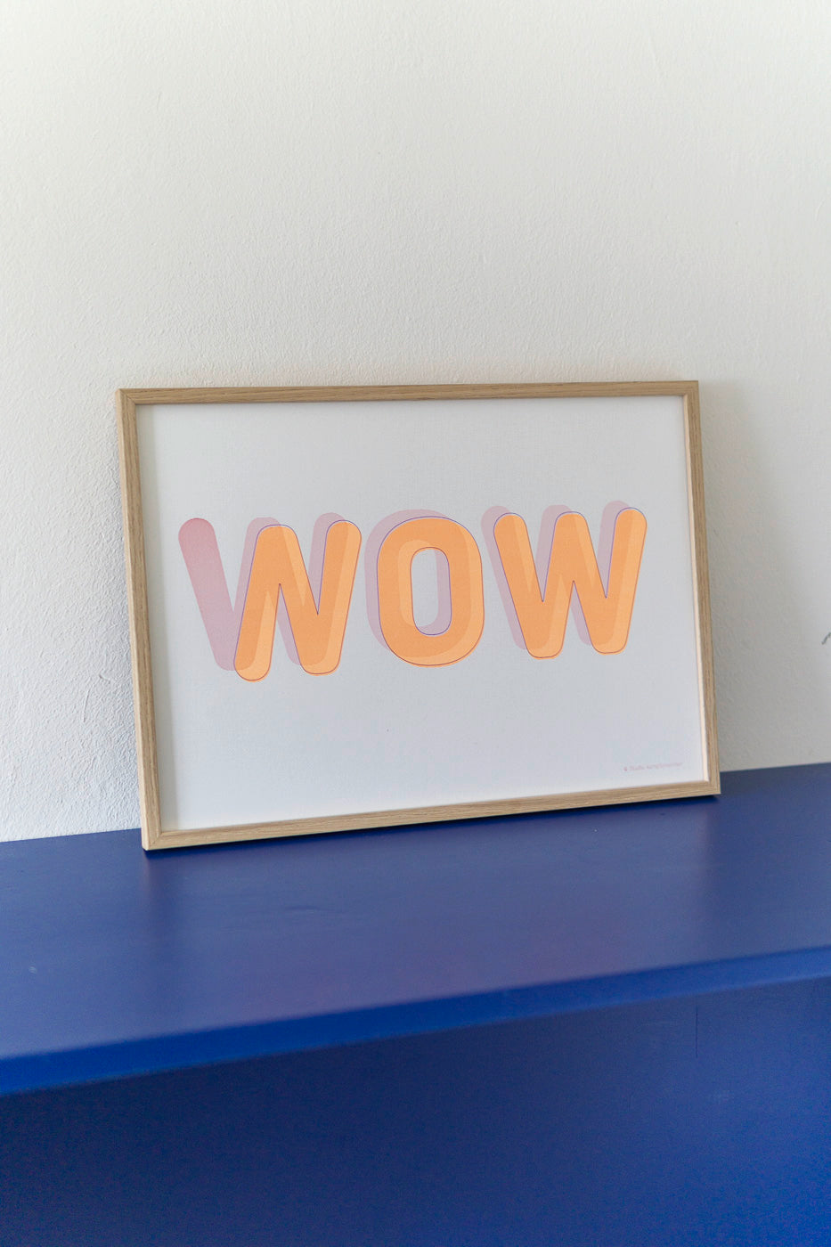 NOW WOW Plakat | Unikat aus Stift-Strichen