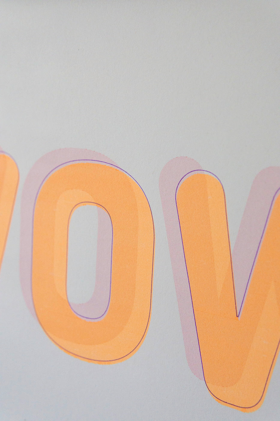 NOW WOW Plakat | Unikat aus Stift-Strichen