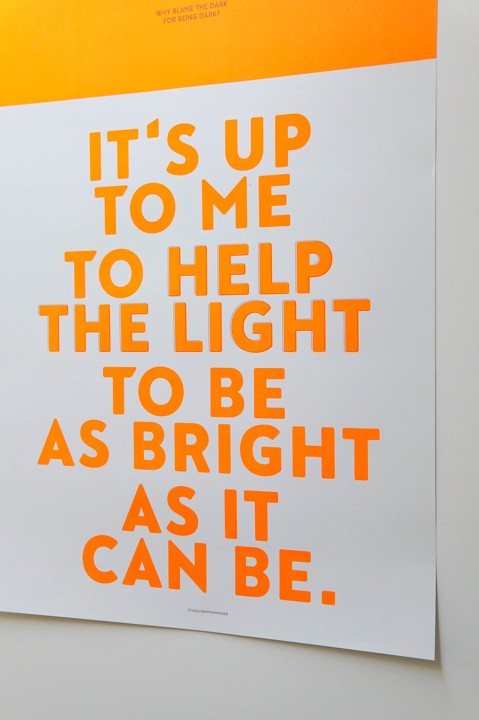 HELP THE LIGHT Plakat | A1 Offset