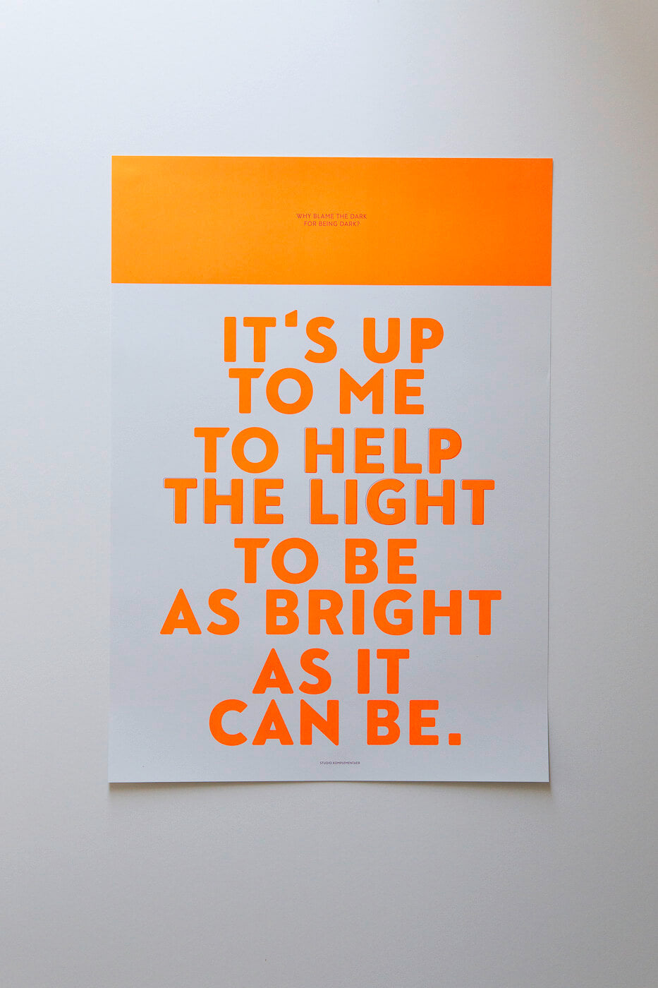 HELP THE LIGHT Plakat | A1 Offset