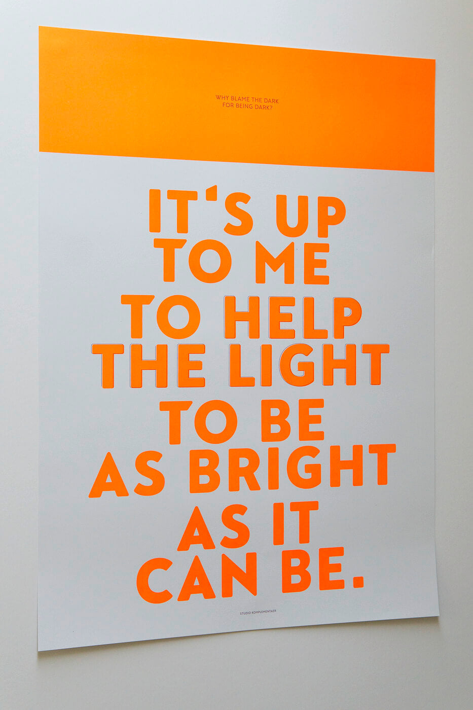HELP THE LIGHT Plakat | A1 Offset
